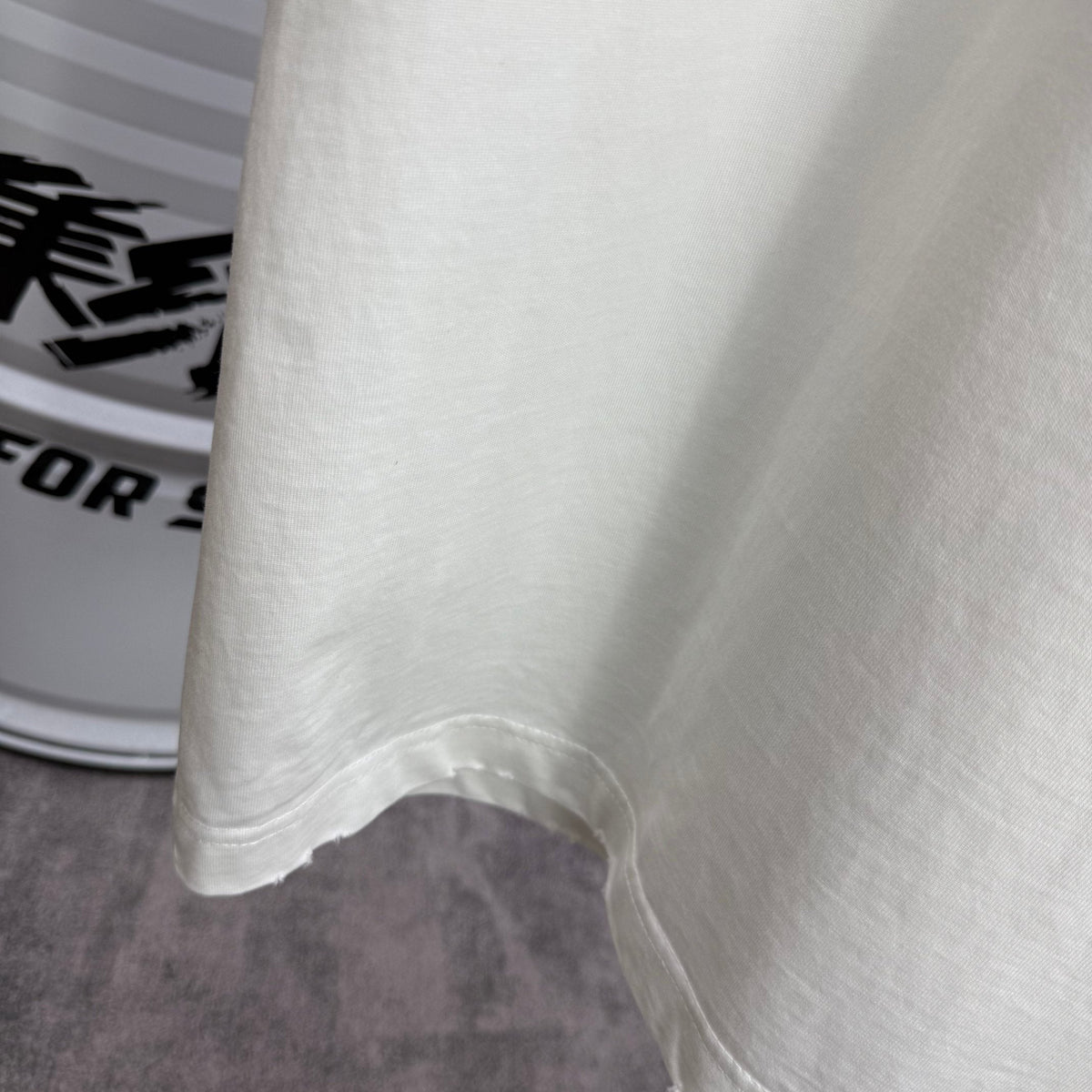 Acne Studios Contemporary‑Art Circular Graphic Distressed‑Trim Crew‑Neck Short‑Sleeve T‑Shirt