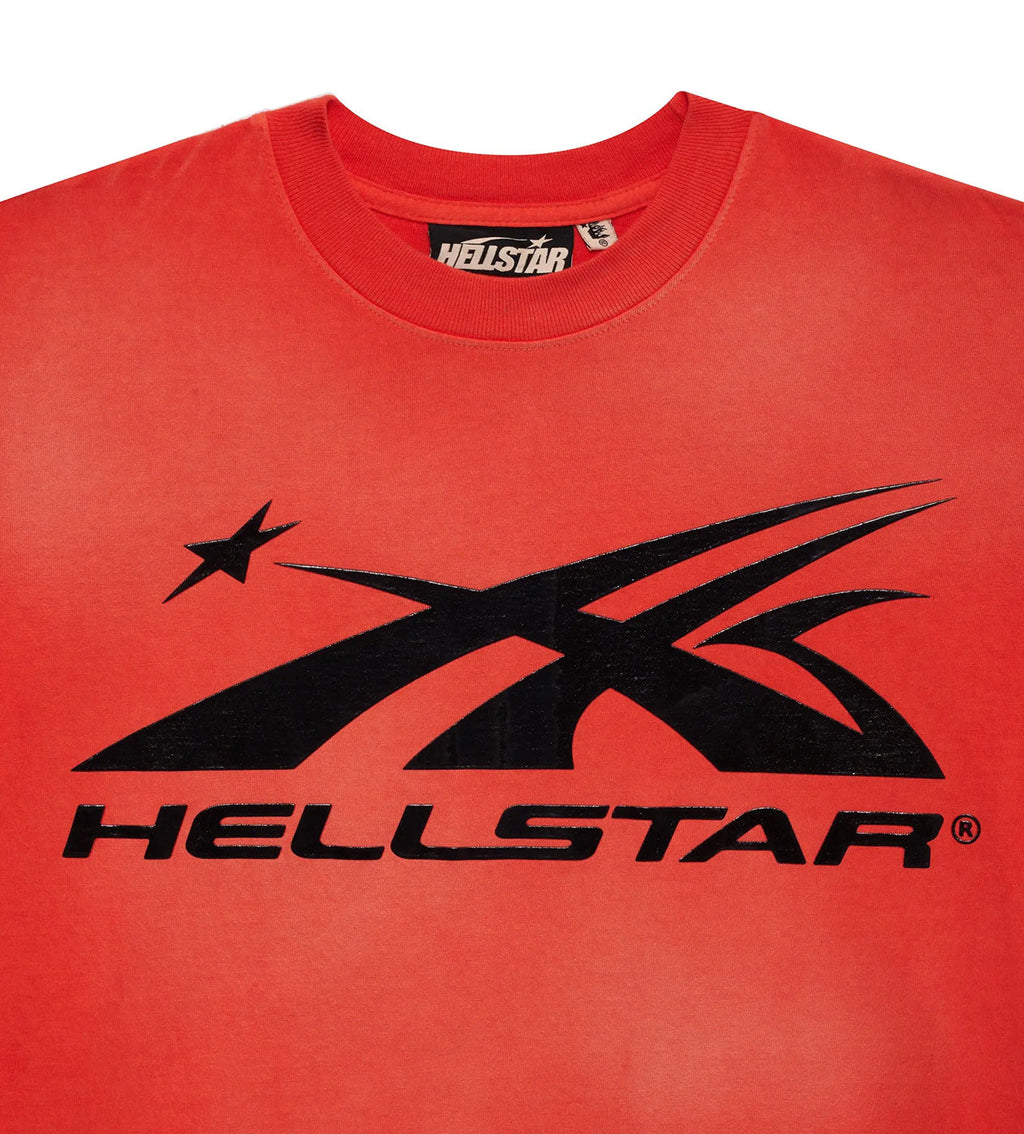 Hellstar Sport Logo Gel Tee Red