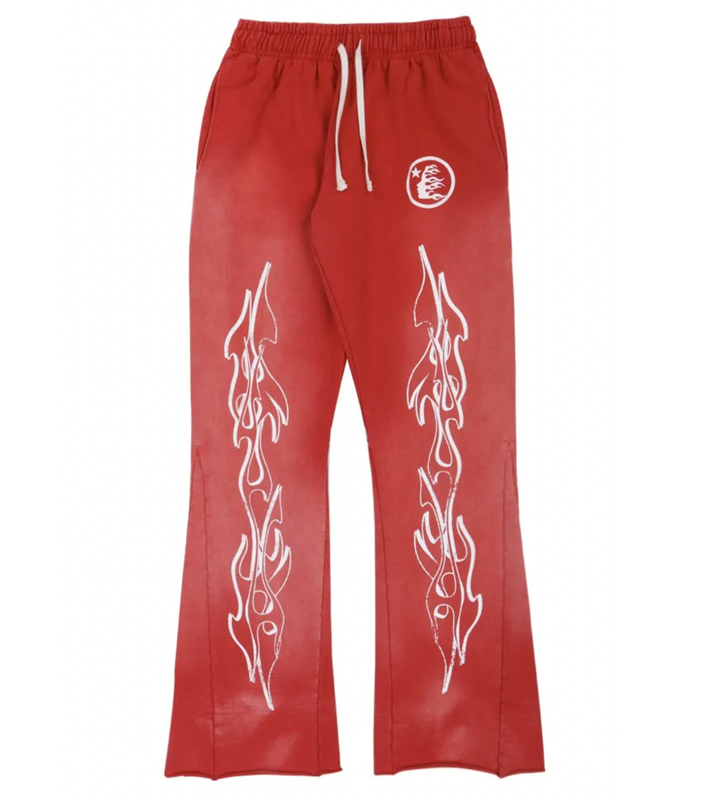 Hellstar Studios Racer Flare Sweatpants Red